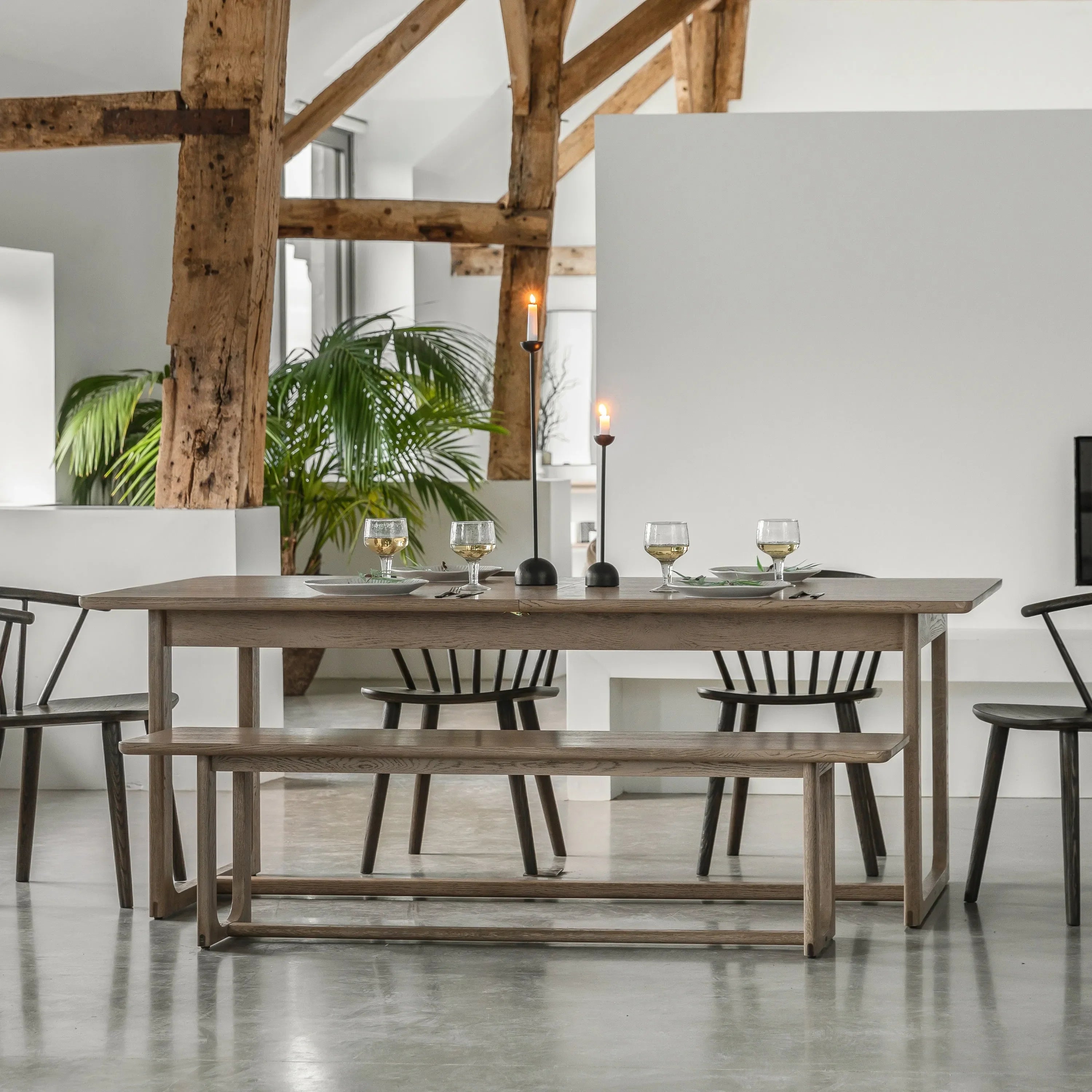 Gallery Direct Craft Extending Dining Table Smoked