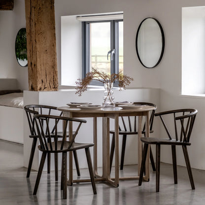 Gallery Direct Craft Folding Dining Table Smoked