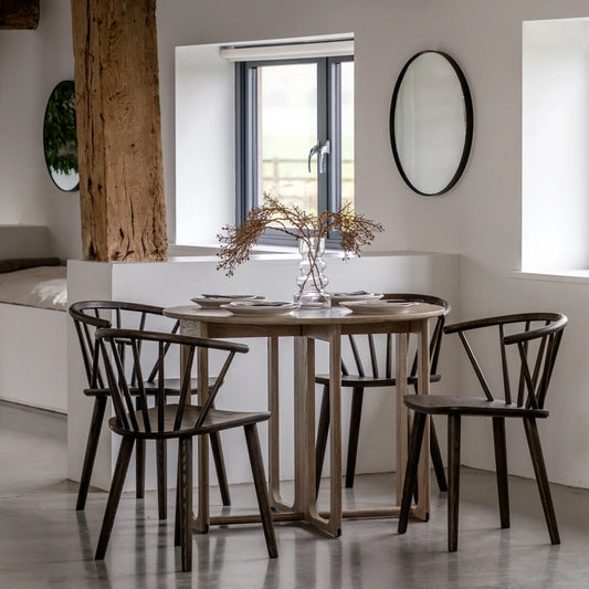 Gallery Direct Craft Folding Dining Table Smoked