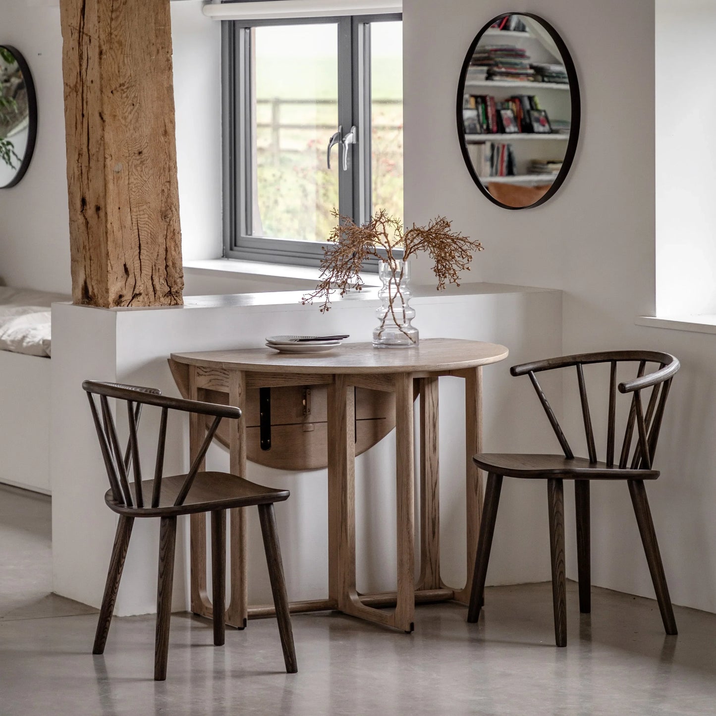 Gallery Direct Craft Folding Dining Table Smoked