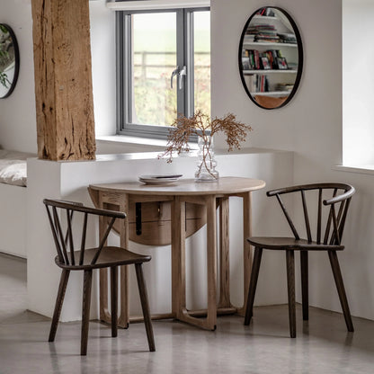 Gallery Direct Craft Folding Dining Table Smoked