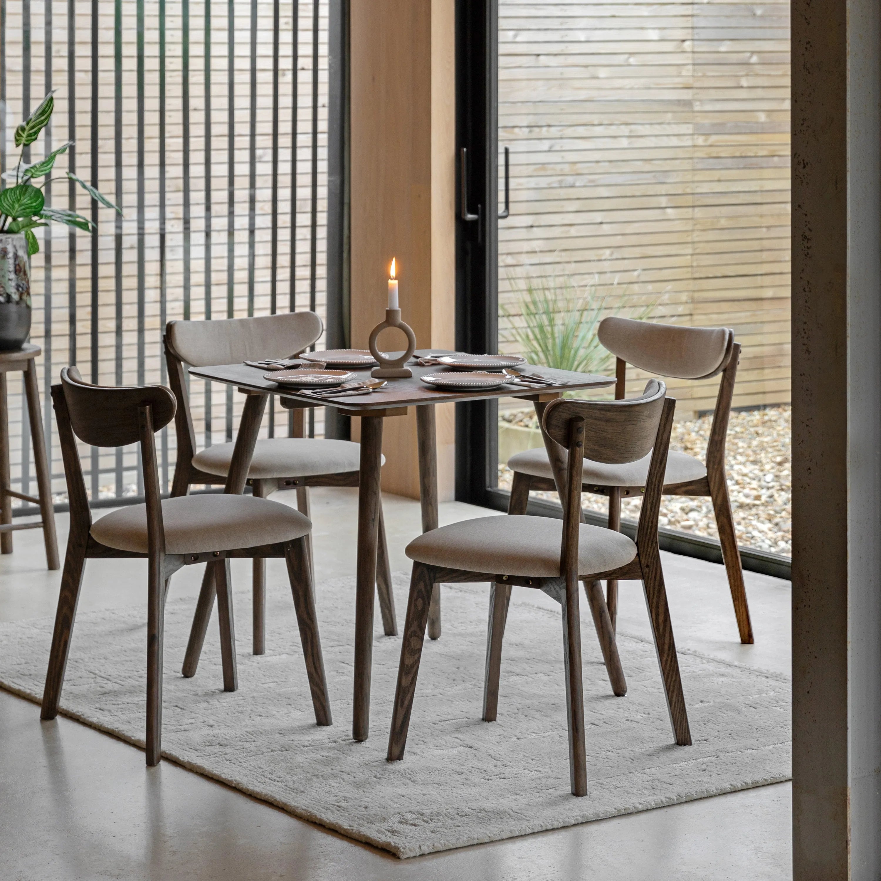 Gallery Direct Hatfield Square Dining Table Smoked