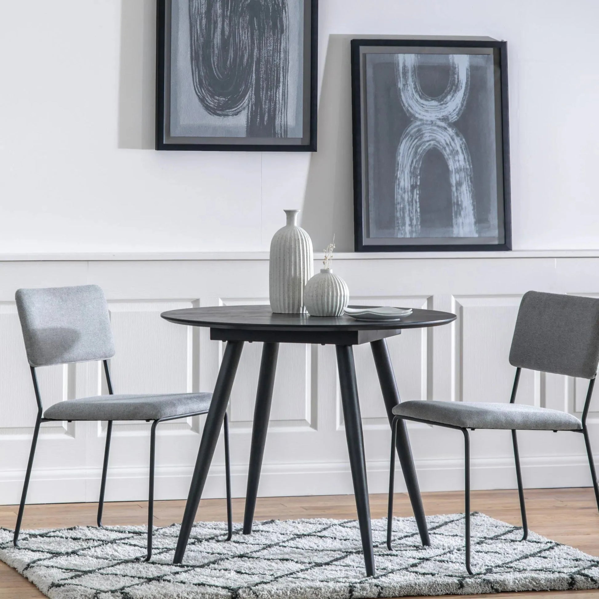 Gallery Direct Astley Round Dining Table Black