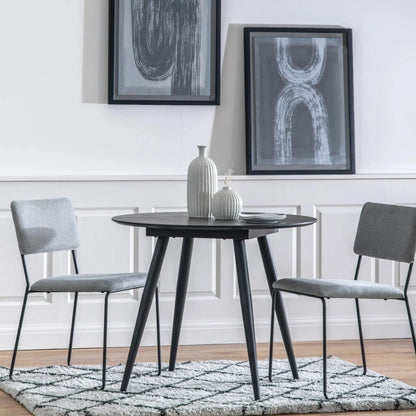 Gallery Direct Astley Round Dining Table Black
