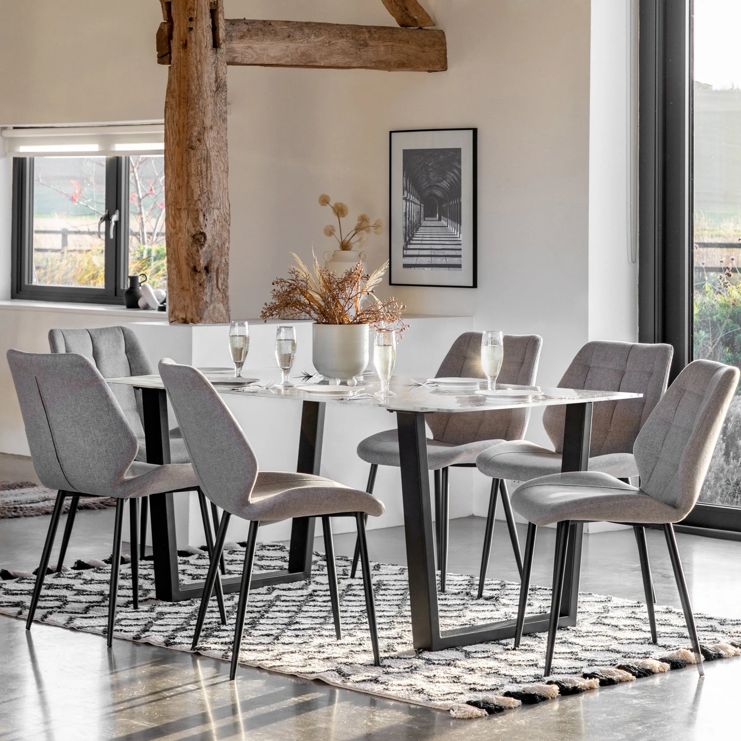 Gallery Direct Davidson Dining Table in White