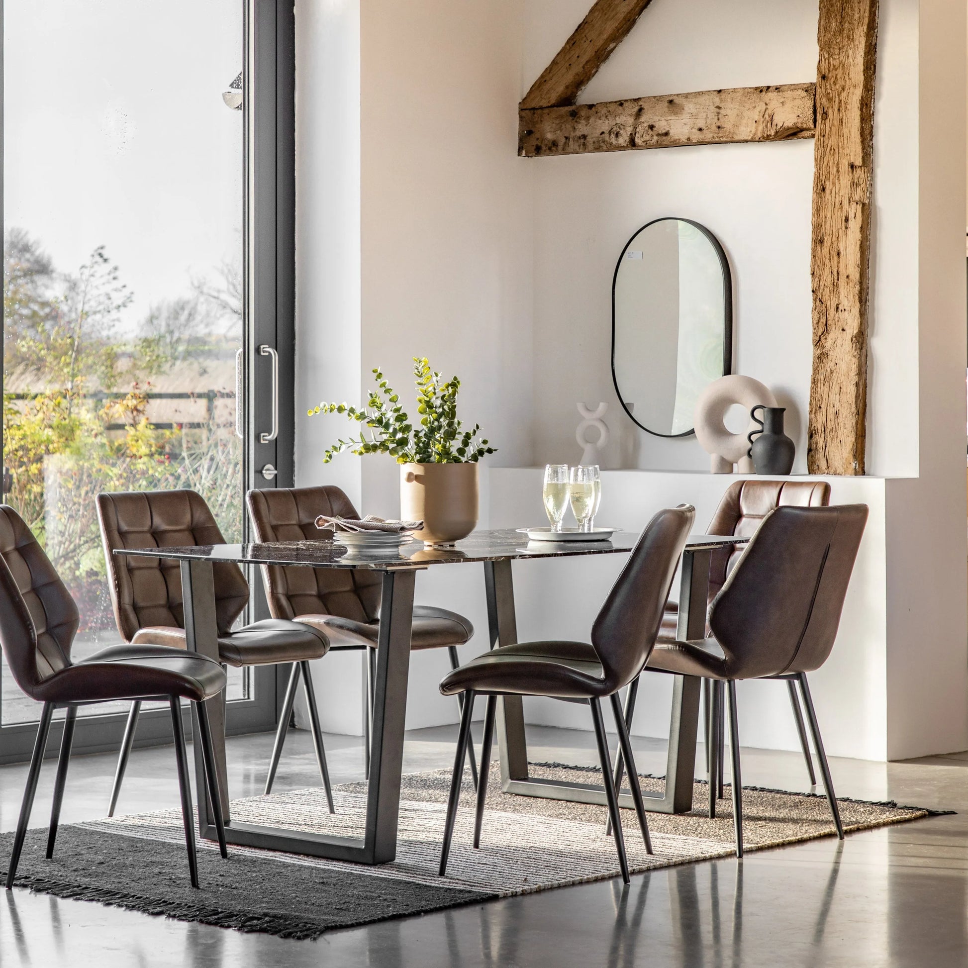 Gallery Direct Davidson Dining Table in Black
