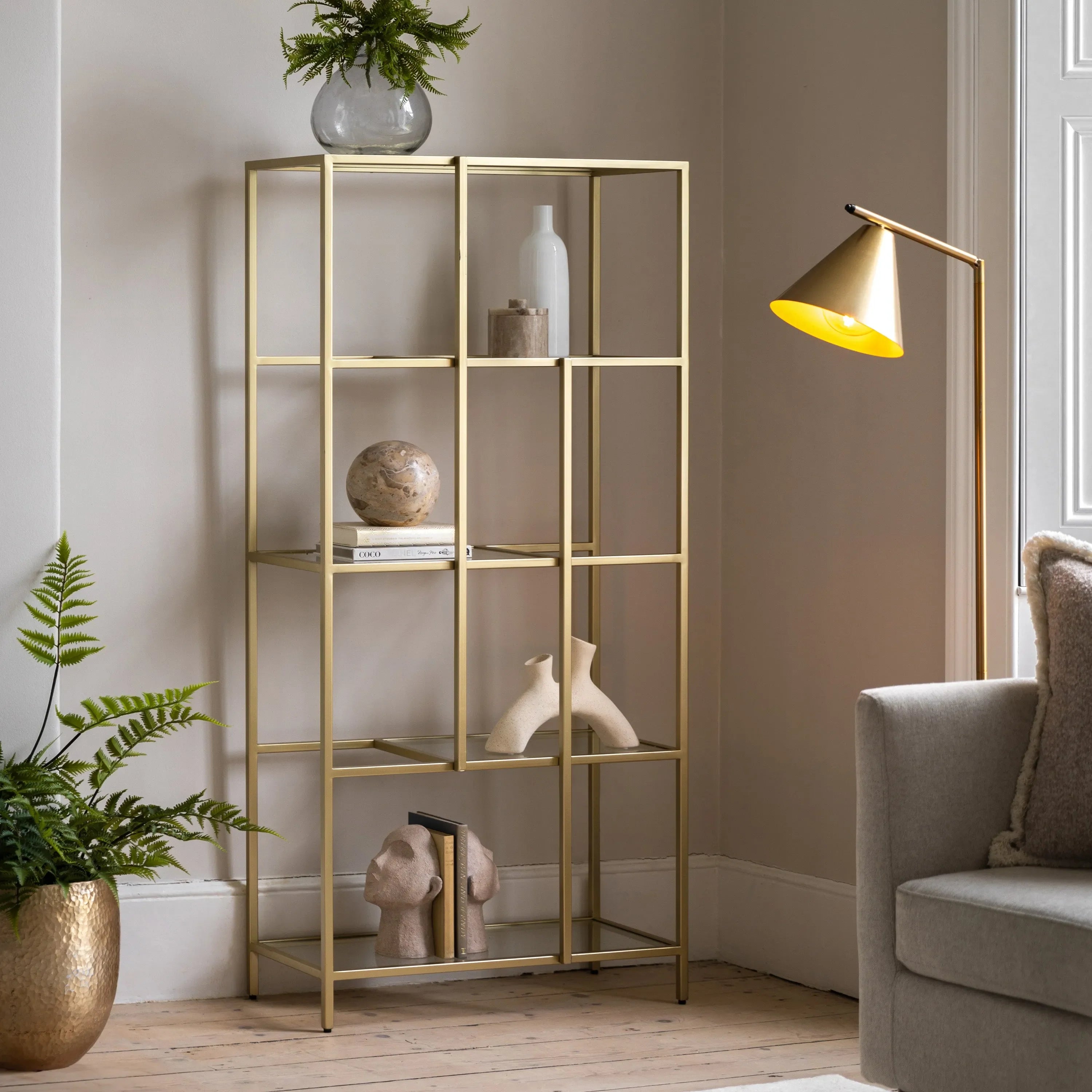 Gallery Direct Rothbury Display Unit Champagne