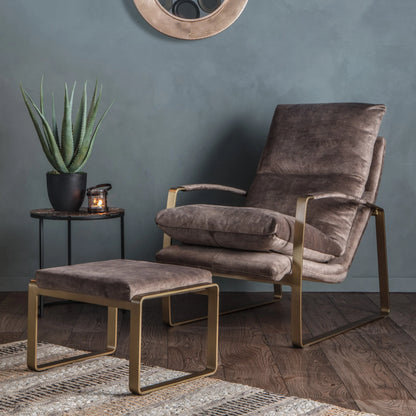 Gallery Direct Fabien Footstool in Mineral