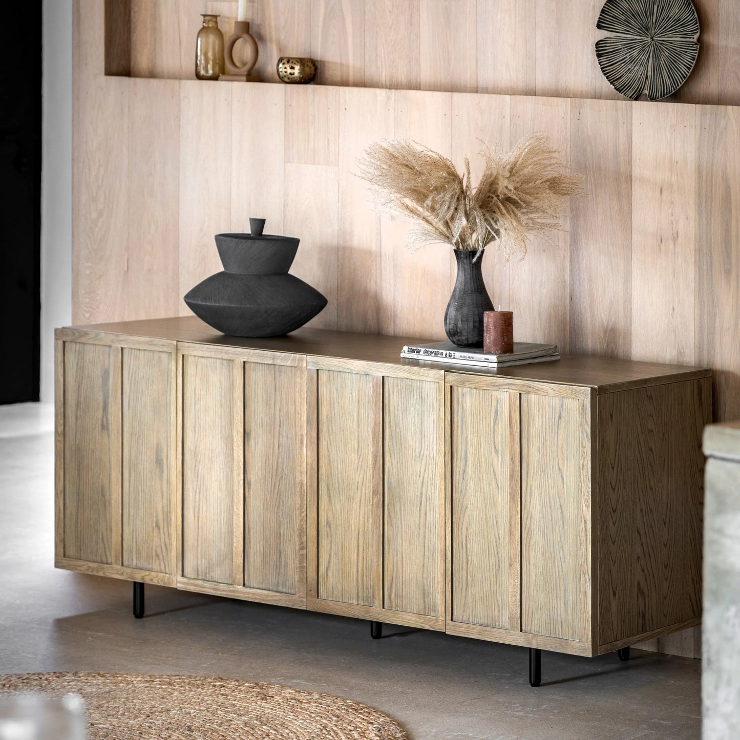 Gallery Direct Panelled 4 Door Sideboard