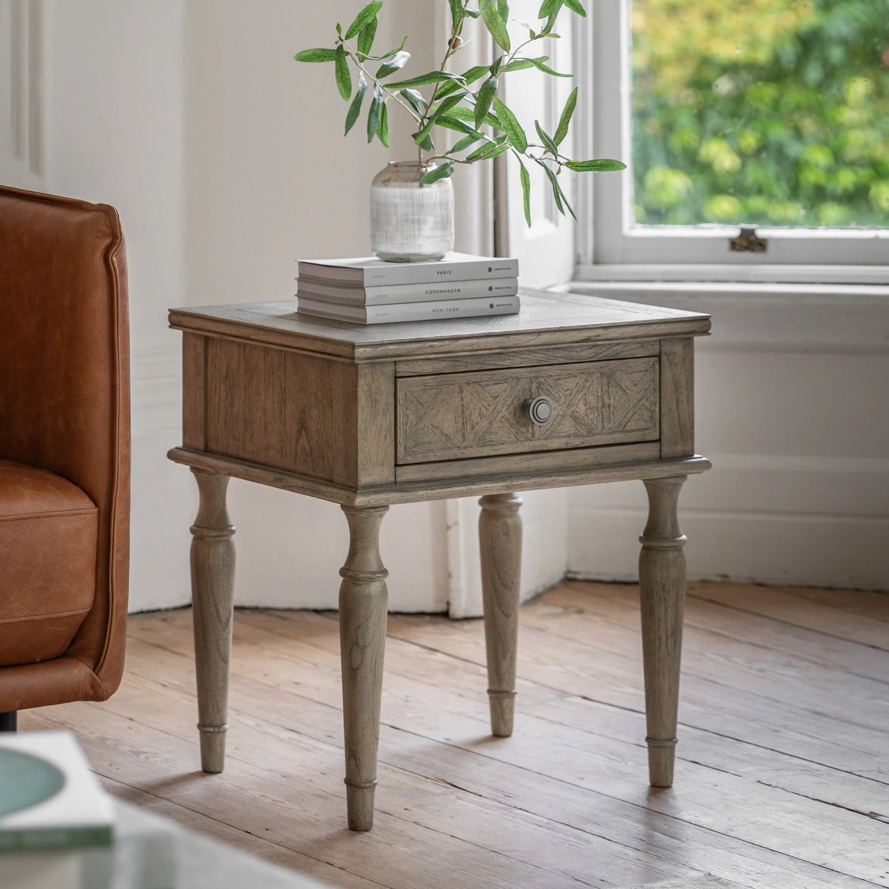 Gallery Direct Mustique 1 Drawer Side Table