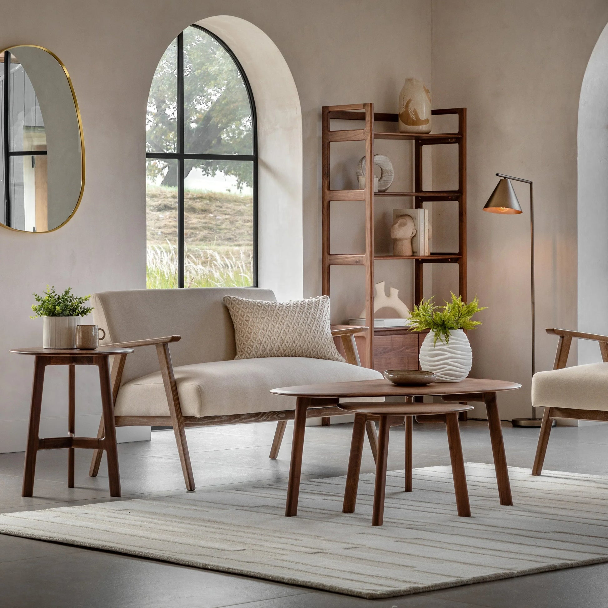 Gallery Direct Neyland 2 Seater Sofa in Natural Linen