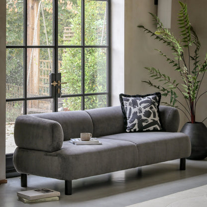 Gallery Direct Ardo 3 Seat Sofa in Anthracite
