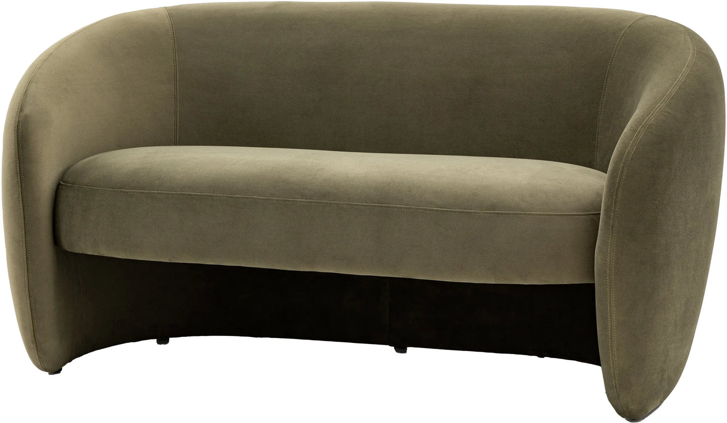 Gallery Direct Curvo 2 Seat Sofa in Moss Green