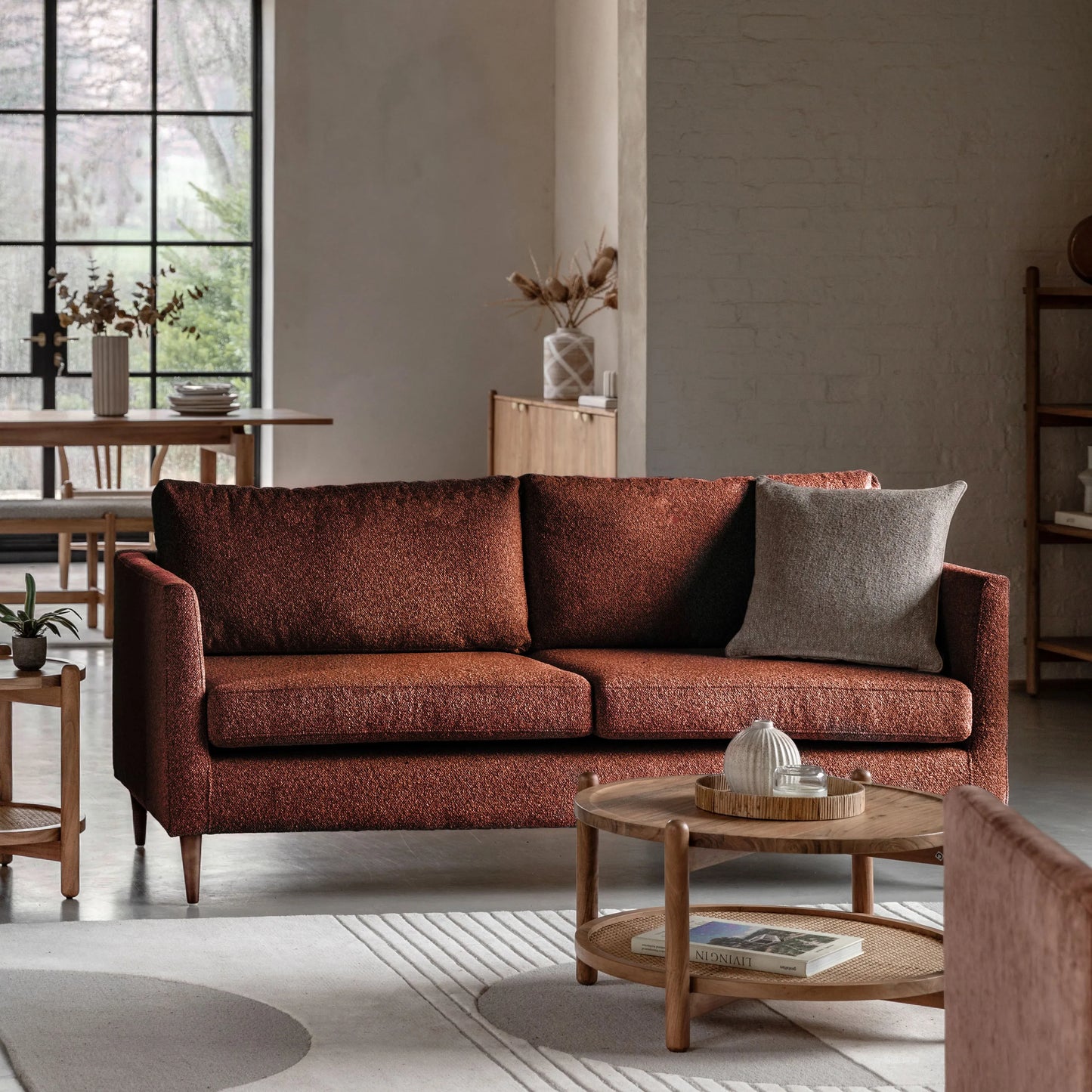 Gallery Direct Gateford 3 Seater Sofa in Rust
