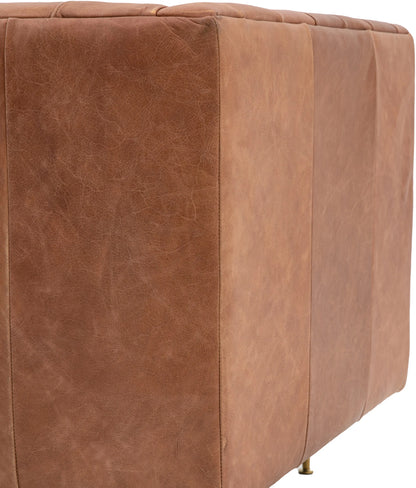 Gallery Direct Dalton 3 Seat Sofa in Antique Brown Leather