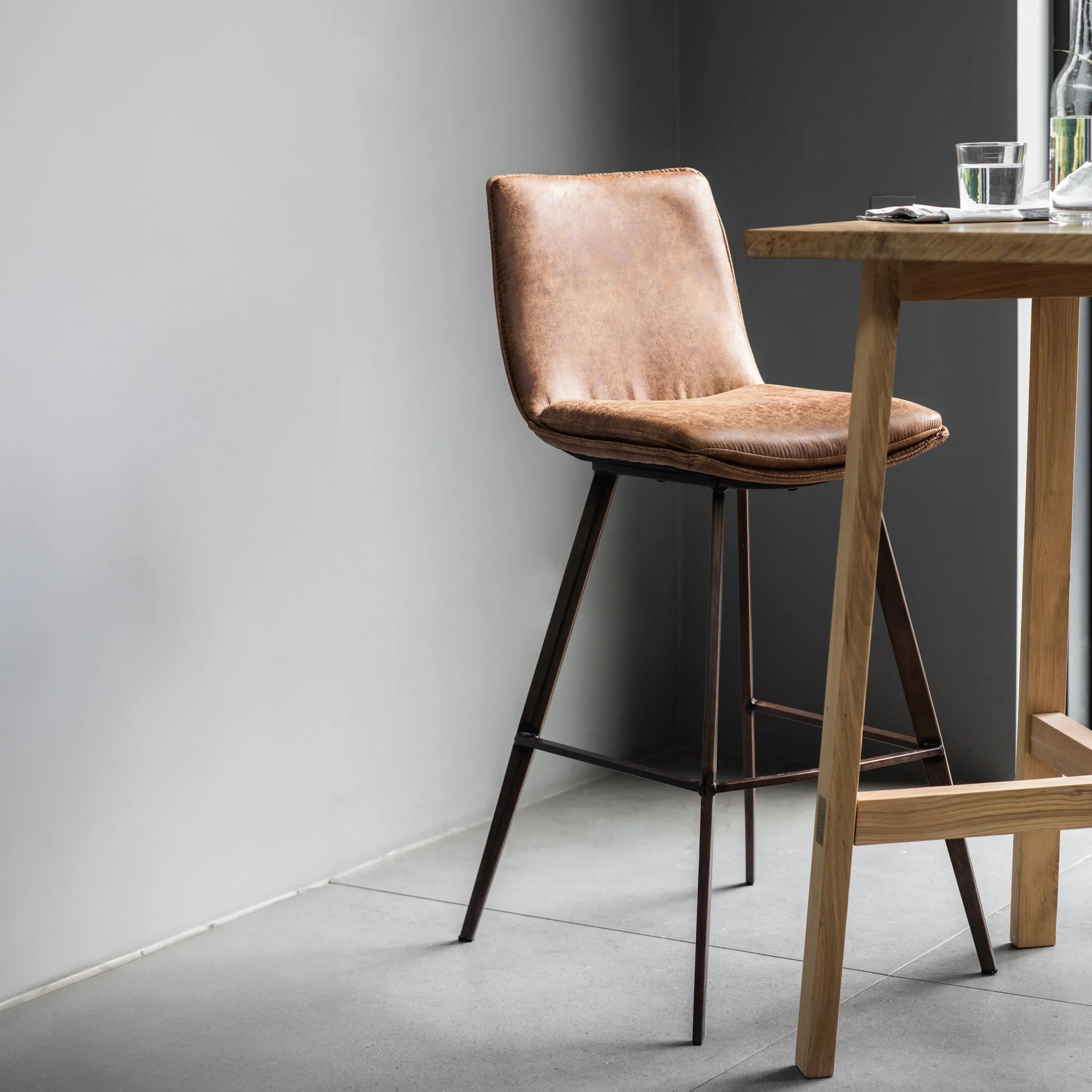 Gallery Direct Pair of Palmer Bar Chairs in Brown