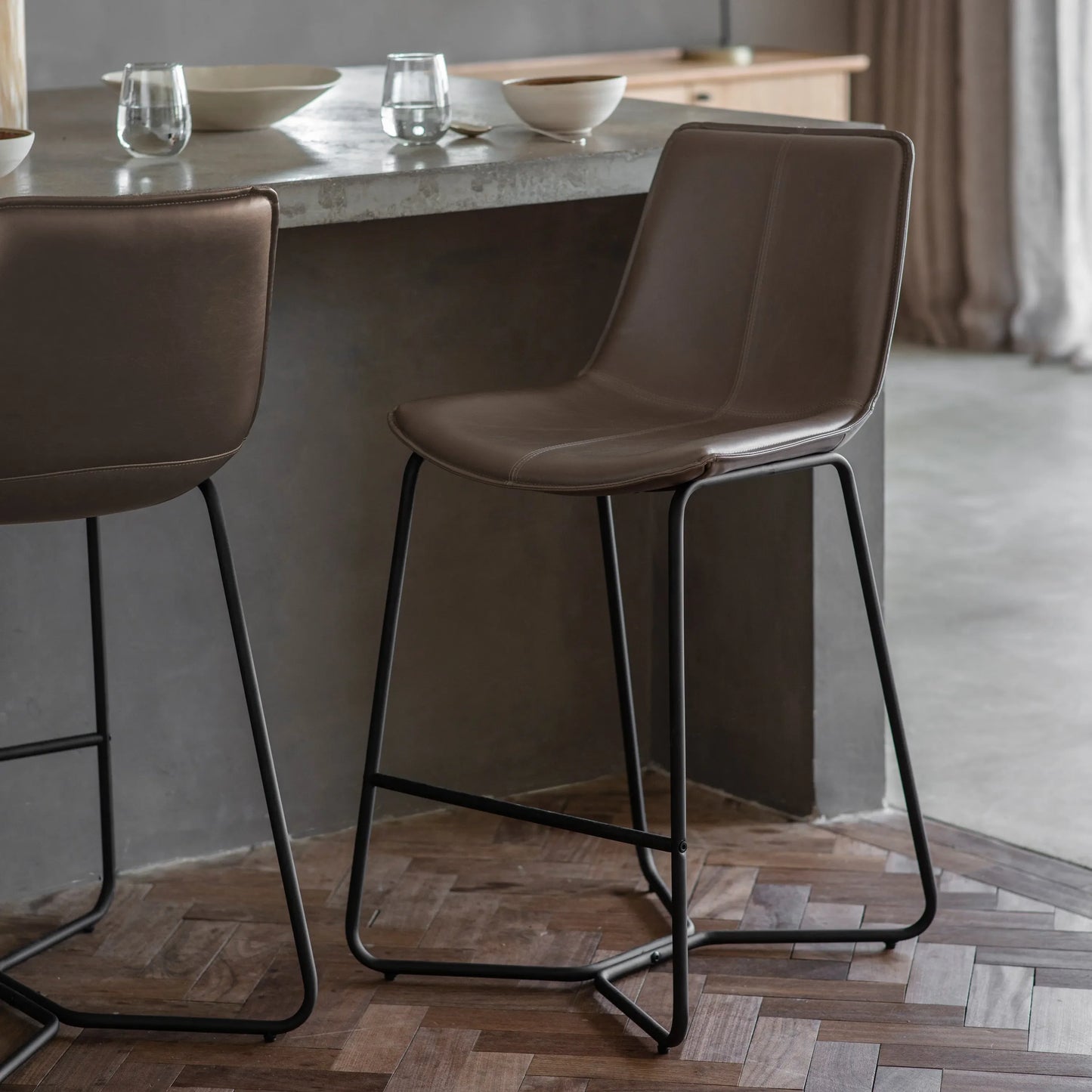 Gallery Direct Pair of Hawking Bar Chairs in Ember