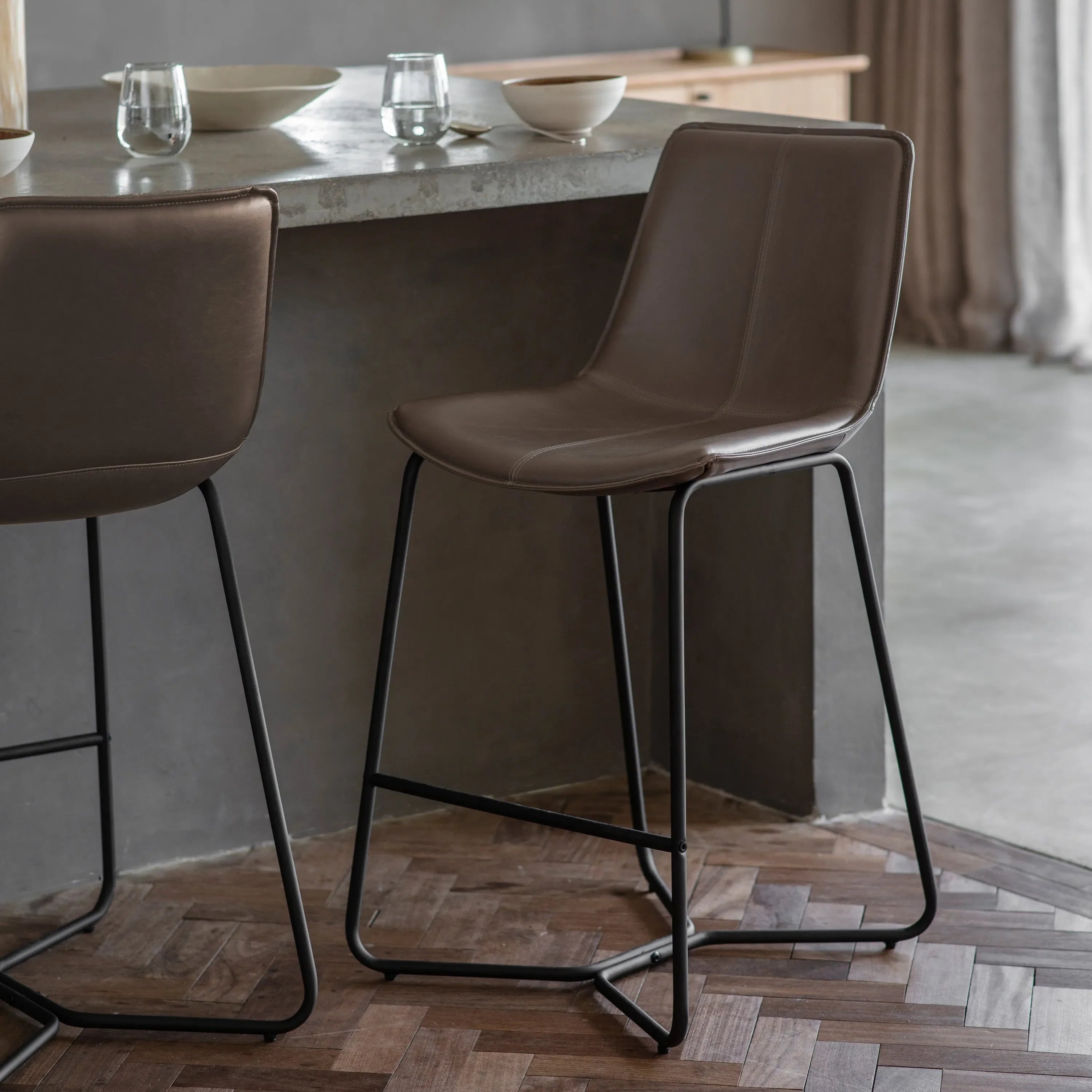 Gallery Direct Pair of Hawking Bar Chairs in Ember