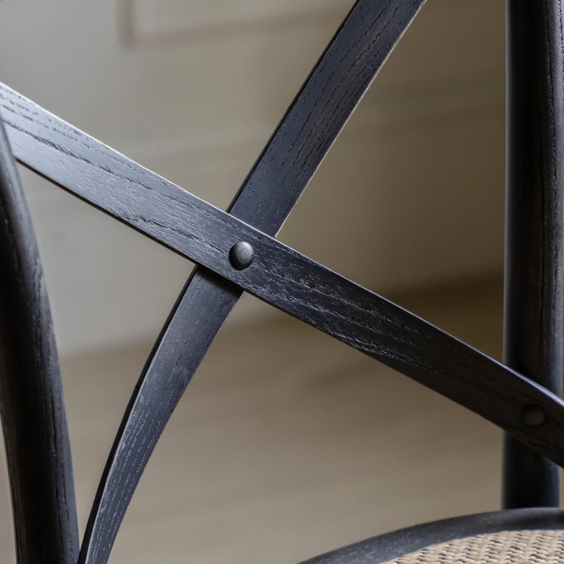 Gallery Direct Cafe Pair of Stools in Black Rattan