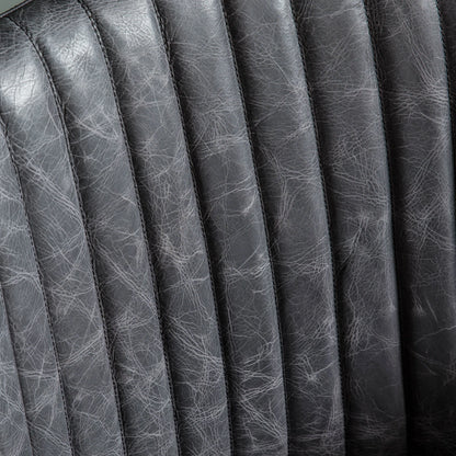 Gallery Direct Curie Swivel Chair in Antique Ebony Leather
