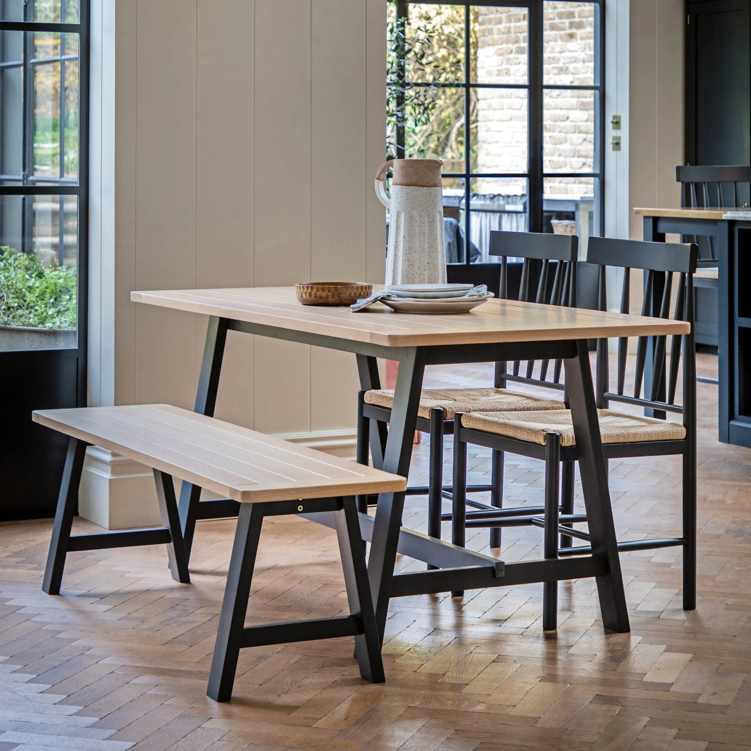 Gallery Direct Eton Trestle Table in Meteor